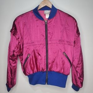 Vintage Rare Adidas Pink Full Zip Windbreaker Jacket Size Medium